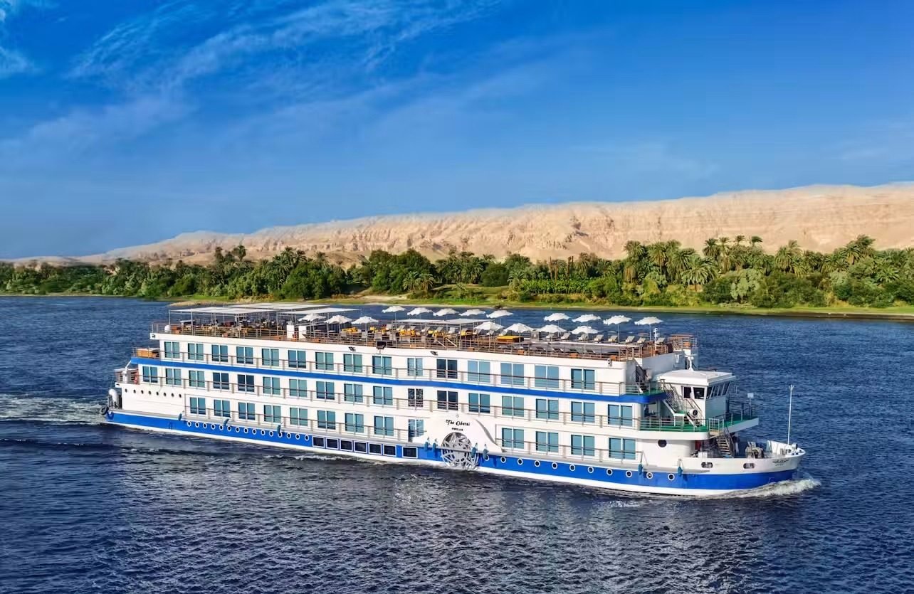 Oberoi Philae luxury Nile cruise ship near Aswan