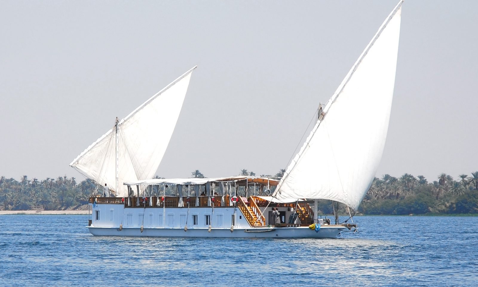 Swan Luxury Dahabiya sailing on the Nile in Egypt