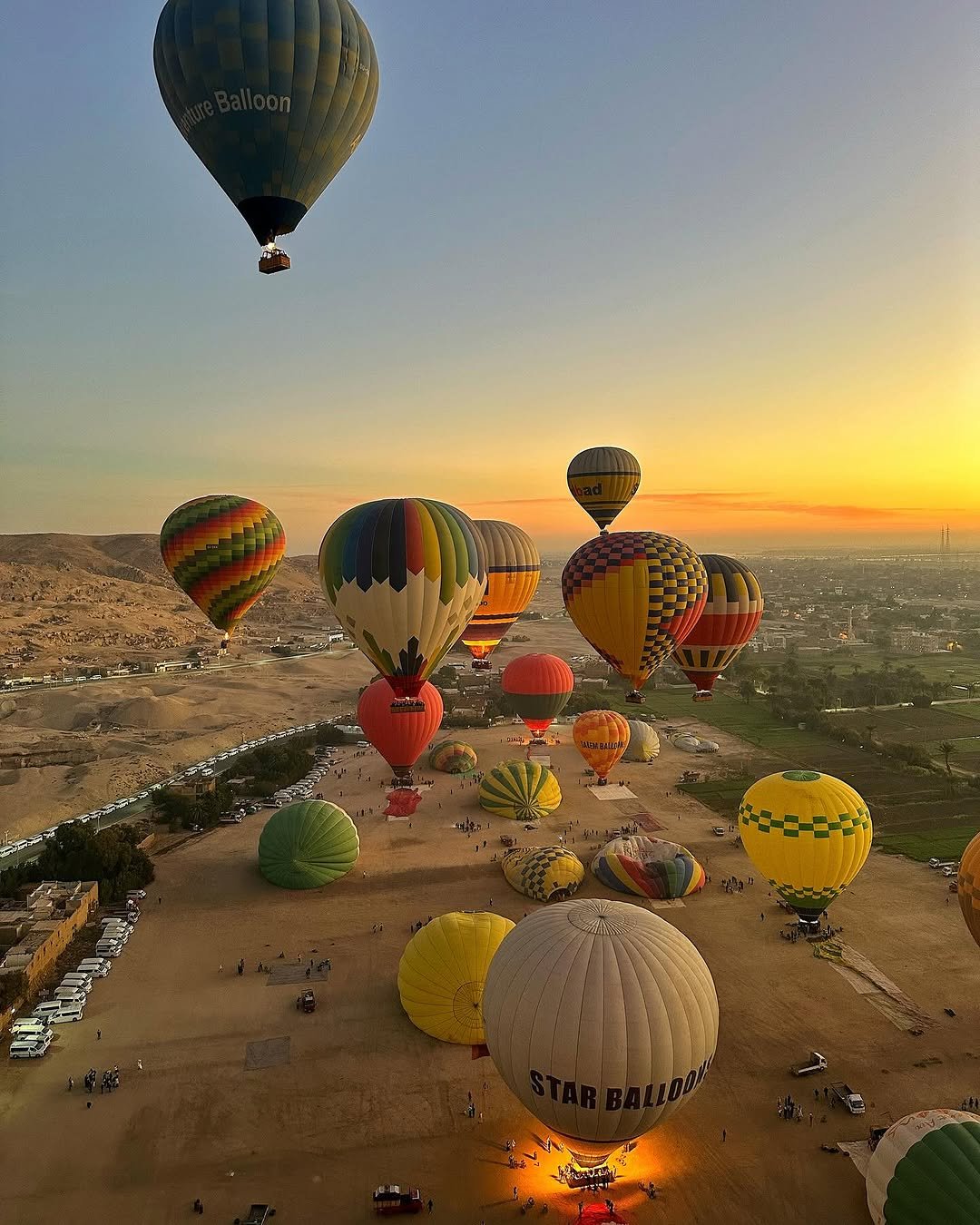 Hot Air Balloon & Luxor West Bank view 3
